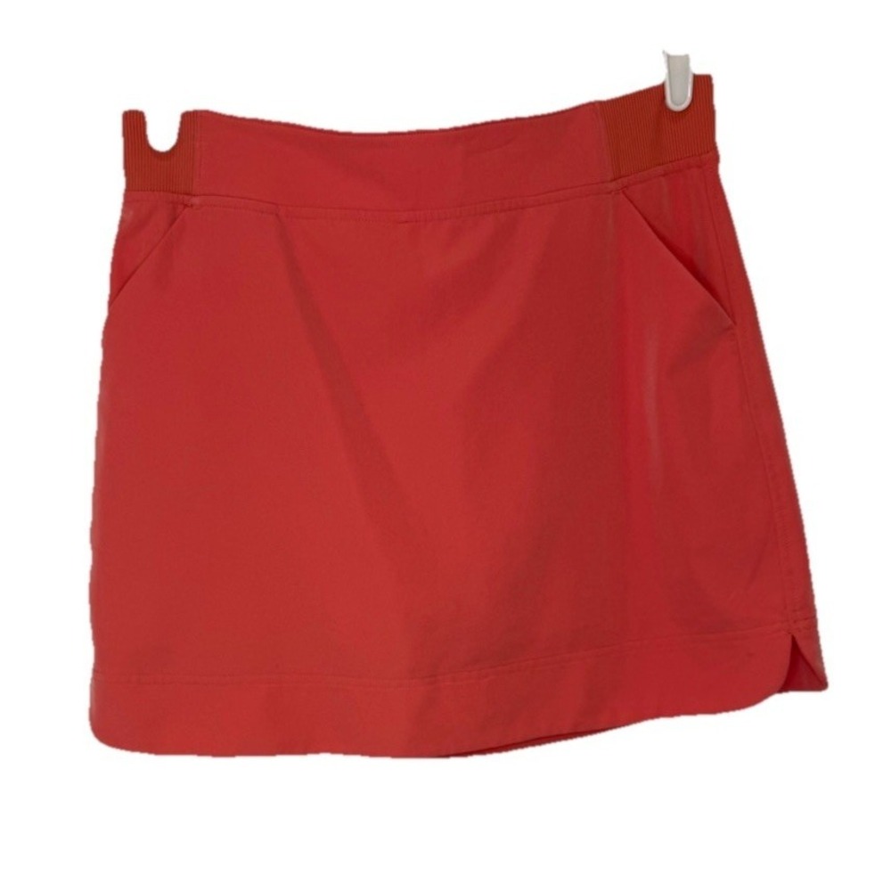 32 Cool Mini A-Line Skirt & In Shorts M Coral Side Pocket Elastic Waist Pull ON